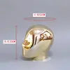 Cabezas de Maniquí Electroplateadas para Hombres, Mujeres y Niños, Maniquíes de Cabeza Dorados y Plateados para Escaparates de Tiendas de Ropa, Cabezas de Maniquí para Sombreros, Soportes para Pelucas