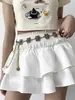 Cinto Y2K Vestido de Saia Feminino Estilo Étnico Retrô Acessórios de Corrente de Cintura com Flor Decorativa Versátil Tendência de Alta Qualidade