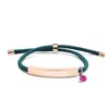 Pulseira de Corda de Mão Multicor Transfronteiriça Europeia e Americana Material em Branco Pronto para Uso Acessórios de Diamante Roxo Rosa Gravação Presente Pulseira de Aço Inoxidável