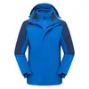 Chaqueta impermeable y resistente al desgaste de dos piezas con capucha 3 en 1 personalizada para otoño e invierno, para montañismo al aire libre, para hombres y mujeres, con impresión de logotipo
