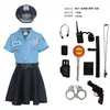 Disfraz de Policía Infantil para Halloween, Atuendo de Juego de Rol, Suministro Exclusivo Transfronterizo para Niños, Uniforme de Policía Femenino de Una Pieza