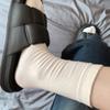 Calcetines para Mujer, Calcetines Postparto, Calcetines de Algodón Peinado hasta la Pantorrilla, Estilo Básico Versátil para Mujer, Estilo Ins de Moda, Calcetines Blancos Holgados al por Mayor