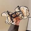 Pinza de Pinza de Malla con Perlas de Capullo de Hada Súper 8cm Temperamento Combinación Perfecta Pinza de Bola para Cola de Caballo Alta Accesorios para el Cabello Artefacto Perezoso Pinza de Agarre