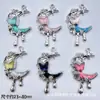 Colgante de Luna Mariposa Derretida con Goteo de Aceite Minimalista de Alta Calidad Accesorios de Joyería para Pulsera de Cuentas Hecha a Mano DIY