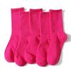 Calcetines japoneses color rojo rosa calcetines de primavera y otoño Joker nuevos calcetines para niños dulces al por mayor venta directa de fábrica