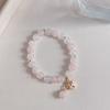 Nueva Pulsera de Cristal Rosa para Mujer Nicho de Alta Gama Calabaza Cuentas de la Suerte Nuevo Estilo Chino Moda Nacional Pulsera de Cuentas Pulsera para Novia