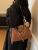 Bolso de Hombro Retro de Gamuza Escarchada para Mujer 2025 Nueva Moda Mochila de Viaje Multiusos de un Solo Hombro Cruzada