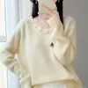 Suéter de Punto Hueco Crochet con Parche de Flor Francesa Tridimensional 100% Lana de Seda para Mujer Otoño Invierno Estilo Perezoso