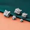Plata de Ley S925 Cabeza de León Danza del León Cabeza de Buda de Tres Vías Tamaño Pequeño Semilla Budista Semilla de Ciprés Accesorio Colgante
