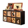 Gabinete de Celosía de Madera Maciza, Estantería Kalek Estilo Antiguo, Estante de Almacenamiento de Pie, Estantería y Gabinete de Almacenamiento de Ocho Compartimentos Integrados para Jardín de Infancia