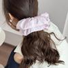 Elegante scrunchie coreano de color sólido con falda grande, versátil y simple liga para el cabello de cola de caballo para mujer