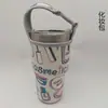 Funda para Vaso para Coche Montada en Coche 30 oz Material de Buceo Resistente al Hielo Funda Protectora para Vaso Aislante con Hebilla, Funda para Vaso con Dibujos Animados Creativos