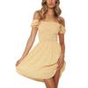 Vestido Curto Floral Fresco e Doce Transfronteiriço Novo Primavera e Verão Europeu e Americano 1391