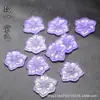 Flor Flutuante Azul Jade Violeta Flor de Cinco Pétalas com um Buraco Central Acessórios para Pulseira Colar Brinco DIY