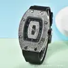 Nuevo Reloj de Cuarzo Calado para Mujer Lijia, Correa de Silicona con Forma de Barril y Forma de Diamante, Reloj Femenino Moderno y Sencillo