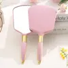 Espejo de maquillaje con mango HD, espejo de mano europeo con mango de belleza, espejo portátil de alta gama con patrón retro, venta al por mayor