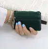 Novo Porta-Cartões de Couro Macio Popular para Homens e Mulheres, Pingente de Chaveiro Fashion, Mini Bolsa de Armazenamento para Presentes, Porta-Moedas