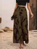 2026 Comercio Exterior Transfronterizo Estampado de Hojas Pantalones Casuales Pantalones de Pierna Ancha Nuevos Pantalones Casuales para Mujer Amazon Europa y América