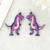 Acrílico caricatura lindo dinosaurio cocotero DIY aretes aretes llavero colgante material con agujeros