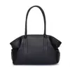 Bolso tote vintage de gran capacidad para mujer, para el principio del otoño, lujo ligero, nicho, patrón de lichi, versátil para llevar al hombro y debajo del brazo