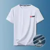 Camiseta masculina de secagem rápida para o verão, manga curta, modelagem solta, fresca e respirável, adequada para fitness e corrida, tamanho grande, elástica, camiseta esportiva de secagem rápida