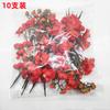Simulación transfronteriza rama de flor de ciruelo flor de invierno china flor de durazno flor falsa adornos decoración del hogar adorno para pastel de cumpleaños paquete de 10