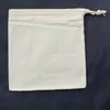 Bolsas de Algodão e Linho com Cordão em Estoque, Sacos de Tecido Liso para Alimentos, Sacos de Armazenamento para Joias, Personalizáveis com Logo DIY