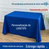 Toalha de mesa de poliéster impressa direto da fábrica para atividades de conferência toalha de mesa publicitária logo espessada cor sólida para o fundo da exposição