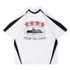 Para diseñar una camiseta de plataforma popular, camiseta con estampado de calle Tide CRTZ de estilo europeo y americano, camiseta retro de manga corta para hombre.