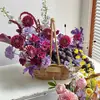 Cesta de Frutas Estilo Francés Shangjin Ramo de Flores para Regalo Cesta de Flores de Mano Caja de Regalo de Frutas DIY Cesta para Arreglos Florales Materiales Florales