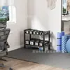 Estante de Metal para Mancuernas de Nuevo Modelo de Pie Transfronterizo para Uso en Interiores en Casa, Estante de Almacenamiento de Mancuernas de Doble Capa, Estante de Almacenamiento de Equipo de Fitness