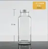 Frasco Cuadrado de 4 oz para Condimentos Botella para Condimento de Pimienta Botella de Vidrio Redonda de Madera de Acacia Tapa de Madera de Bambú Sub-Botella Almacenamiento de Condimentos