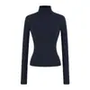 Camisa Interior de Lana Pure Desire Hot Girl Cuello Alto Otoño 2025 Nueva Ajustada y con Temperamento Top Interior de Manga Larga
