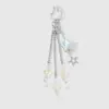 Exquisita Cadena de Garra de Pedrería Versátil de Lujo Ligero Perla de Imitación Ccb Lazo Estrella Corazón Llavero DIY Colgante para Bolso
