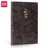 Caderno Deli Bp103 Pele de Ovelha A5 Capa Macia Livro de Registro para Reuniões de Negócios Caderno Espesso Encadernado em Couro