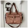 Bolso de Pana de un Solo Hombro, Gran Capacidad, Moderno y Casual para Viajes y el Día a Día, Bolso Cruzado Sencillo, Estilo Coreano, Mochila de Nicho de Alto Valor