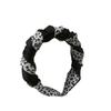 Diadema de ala ancha con estampado de leopardo retro simple de estilo coreano, diadema plisada con sinuoso, parte superior de cráneo alto, accesorios para el cabello populares para mujeres.