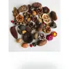 Decoración de Cáscara de Nuez DIY Material de Flor Seca Exhibición de Espécimen Vegetal Marco de Fotos Piña Seca Hecha a Mano Rodaja de Roble Material de Bolsa de Fruta Seca