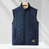 Chaleco de lana de cordero, chaleco de algodón para hombre, chaleco de cuello alto, chaleco para hombre, chaleco de forro polar otoño e invierno para hombre