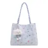 Bolsa de balde estampada doce, novo modelo 2026, grande capacidade, bolsa de ombro moderna e versátil, bolsa de alta qualidade para o dia a dia, bolsa tote feminina