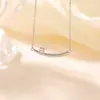 Yiluyin Plata de Ley S925 Chapada en Oro Cadena Ligera de Lujo Sonrisa Cadena para Clavícula Cadena Versátil de Gama Alta para el Trabajo Conjunto de Cadena de Plata