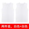 Chaleco deportivo de algodón para hombre Nuevo holgado cuello redondo camiseta interior juvenil moderno guapo todo partido color liso sin mangas camiseta