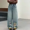 Pantalones Vaqueros de Primavera y Otoño para Niñas, Pantalones Rectos de Pierna Ancha Elegantes y a la Moda para Niñas Mayores, Pantalones Casuales de Estilo Coreano de Otoño para Niños