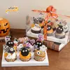 Decoração de Cupcake Monstrinho Halloween 2025 Plug-In Abóbora Engraçada Fantasma Olhos de Biscoito Contas de Açúcar Vestir
