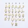 Acessórios de Letras 18K Banhados a Ouro que Preservam a Cor 26 Pingentes de Letras Inglesas Acessórios para Pulseira Colar DIY Feitos à Mão