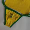 Uniforme de Fútbol Americano Cuello Redondo Manga Corta Empalmada Patrón Hilo Impreso Top Cintura Elástica Traje de Tres Piezas con Pantalones Cortos y Cordones