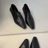 [En Stock] Zapatos Planos Versátiles Adelgazantes para Mujer, Punta Cuadrada Francesa, sin Cordones, Tacón Bajo, Pequeños Zapatos Elegantes de Cuero