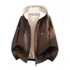 Jaqueta de Couro PU Vintage para Homens, Curta Slim Fit, Casaco de Couro Plus Size, Nova Jaqueta de Couro de Voo da Força Aérea para Primavera e Outono, Estilo Americano