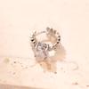 Pendientes sencillos y personalizados con forma de oreja de trigo y circonita cuadrada, elegantes, a la moda, combinables con todo, de celebridades de Internet, ligeros, de lujo y de alta gama para mujer.