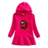 Entre nosotros primavera y otoño nuevo suéter con capucha para niños vestido de punto dibujos animados chica transfronterizo casual estilo occidental falda